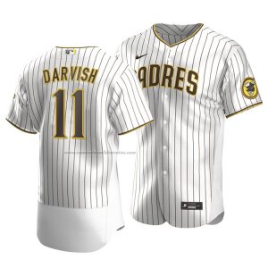 Camiseta Beisbol Hombre San Diego Padres Yu Darvish Autentico Primera Blanco