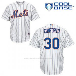 Camiseta Beisbol Hombre New York Mets Michael Conforto 30 Blanco 1ª Cool Base
