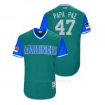 Camiseta Beisbol Hombre Seattle Mariners James Pazos 2018 Llws Players Weekend Papa Paz Aqua