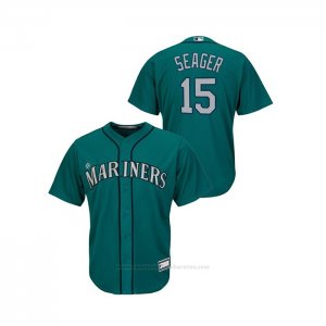 Camiseta Beisbol Hombre Seattle Mariners Kyle Seager Cooperstown Collection Replica Alterno Verde