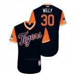 Camiseta Beisbol Hombre Detroit Tigers Alex Wilson 2018 Llws Players Weekend Willy Azul