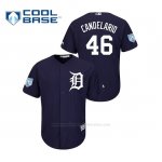 Camiseta Beisbol Hombre Detroit Tigers Jeimer Candelario 2019 Entrenamiento de Primavera Cool Base Azul