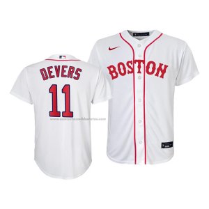 Camiseta Beisbol Nino Boston Red Sox Rafael Devers Replica 2021 Blanco