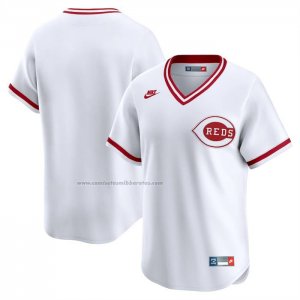 Camiseta Beisbol Hombre Cincinnati Reds Throwback Cooperstown Collection Limited Blanco
