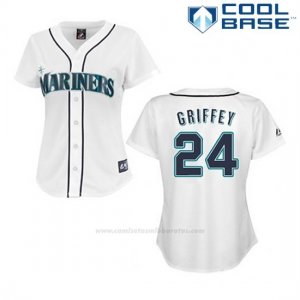 Camiseta Beisbol Hombre Seattle Mariners Ken Griffey 24 Blanco Cool Base