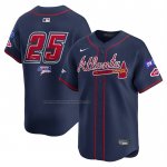 Camiseta Beisbol Hombre Atlanta Braves Numero 25 2025 MLB Speedway Classic Alterno Limited Azul Camiseta Beisbol Hombre Atlanta Braves Numero 25 2025 MLB Speedway Classic Alterno Limited Azul