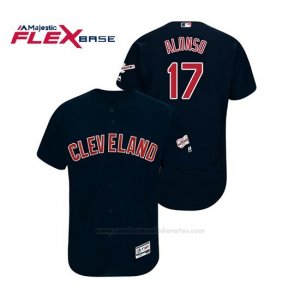 Camiseta Beisbol Hombre Cleveland Indians Yonder Alonso 2019 All Star Game Patch Flex Base Azul
