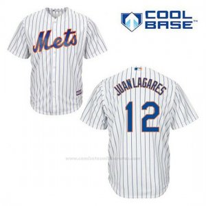 Camiseta Beisbol Hombre New York Mets Juan Lagares 12 Blanco 1ª Cool Base