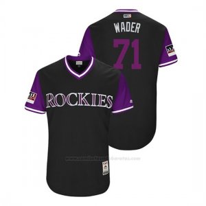 Camiseta Beisbol Hombre Colorado Rockies Wade Davis 2018 Llws Players Weekend Wader Negro