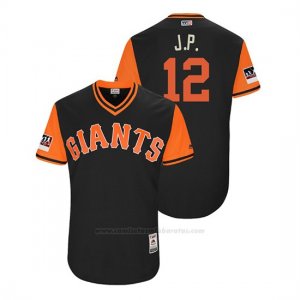 Camiseta Beisbol Hombre San Francisco Giants Joe Panik 2018 Llws Players Weekend J.p. Negro