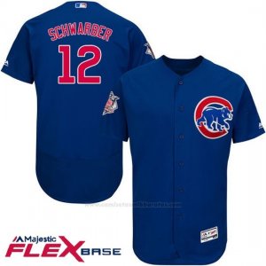 Camiseta Beisbol Hombre Chicago Cubs 12 Kyle Schwarber Autentico Coleccion Flex Base