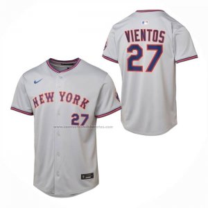 Camiseta Beisbol Nino New York Mets Mark Vientos Segunda Limited Gris