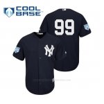 Camiseta Beisbol Hombre New York Yankees Aaron Judge Cool Base Entrenamiento de Primavera 2019 Azul