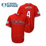 Camiseta Beisbol Hombre Philadelphia Phillies Scott Kingery Cool Base Entrenamiento de Primavera 2019 Rojo