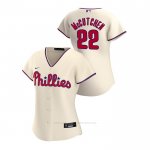 Camiseta Beisbol Mujer Philadelphia Phillies Andrew Mccutchen 2020 Replica Alterno Crema