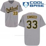 Camiseta Beisbol Hombre Oakland Athletics Jose Canseco Autentico Coleccion Gris Cool Base Jugador