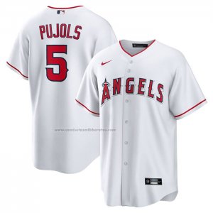 Camiseta Beisbol Hombre Los Angeles Angels Albert Pujols Retired Primera Replica Blanco
