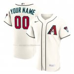 Camiseta Beisbol Hombre Arizona Diamondbacks Primera Autentico Personalizada Crema Camiseta Beisbol Hombre Arizona Diamondbacks Primera Autentico Personalizada Crema