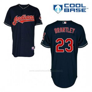 Camiseta Beisbol Hombre Cleveland Indians Michael Brantley 23 Azul Alterno Cool Base