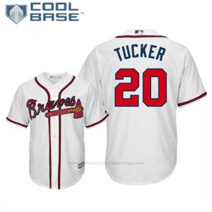 Camiseta Beisbol Hombre Atlanta Braves Preston Tucker Cool Base 1ª Blanco