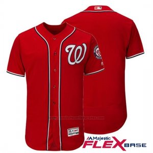 Camiseta Beisbol Hombre Washington Nationals Flex Base Scarlet Autentico Coleccion