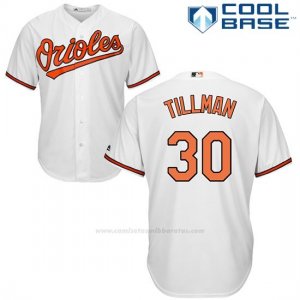 Camiseta Beisbol Hombre Baltimore Orioles 30 Chris Tillman Blanco Cool Base