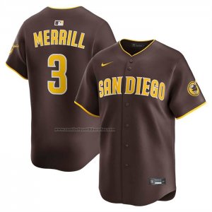 Camiseta Beisbol Hombre San Diego Padres Jackson Merrill Segunda Limited Marron