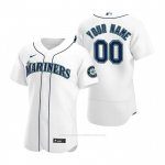 Camiseta Beisbol Hombre Seattle Mariners Personalizada Autentico Primera Blanco