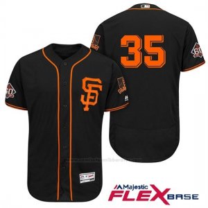 Camiseta Beisbol Hombre San Francisco Giants Brandon Crawford Negro Alterno 60th Season Flex Base