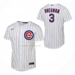Camiseta Beisbol Nino Chicago Cubs Alex Bregman Primera Replica Blanco