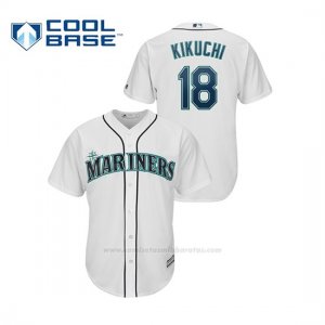 Camiseta Beisbol Hombre Seattle Mariners Yusei Kikuchi Cool Base Majestic Blanco