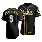 Camiseta Beisbol Hombre Cincinnati Reds Mike Moustakas Golden Edition Autentico Negro