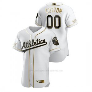 Camiseta Beisbol Hombre Oakland Athletics Personalizada Golden Edition Autentico Blanco