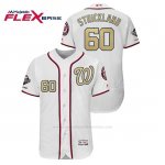 Camiseta Beisbol Hombre Washington Nationals Hunter Strickland 2019 Gold Program Flex Base Blanco