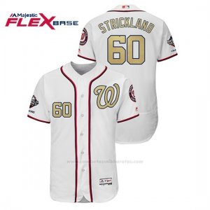 Camiseta Beisbol Hombre Washington Nationals Hunter Strickland 2019 Gold Program Flex Base Blanco