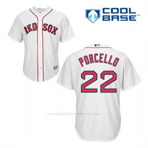 Camiseta Beisbol Hombre Boston Red Sox 22 Rick Porcello Blanco 1ª Cool Base