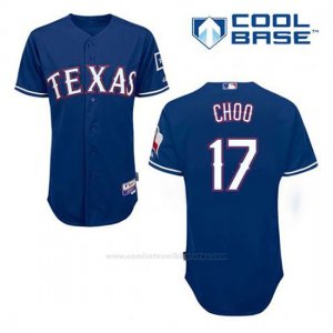 Camiseta Beisbol Hombre Texas Rangers Shin Soo Choo 17 Azul Alterno Cool Base