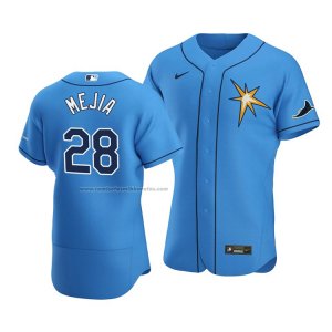 Camiseta Beisbol Hombre Tampa Bay Rays Francisco Mejia 28 Autentico Alterno Azul