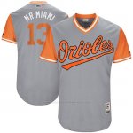 Camiseta Beisbol Hombre Baltimore Orioles 2017 Little League World Series 13 Manny Machado Gris