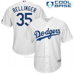 Camiseta Beisbol Hombre Los Angeles Dodgers Cody Bellinger Blanco Cool Base