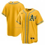 Camiseta Beisbol Hombre Oakland Athletics Alterno Replica Oro