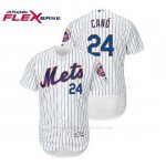 Camiseta Beisbol Hombre New York Mets Robinson Cano Flex Base Autentico Collezione Home Blanco