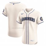 Camiseta Beisbol Hombre Seattle Mariners Alterno Elite Crema