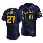 Camiseta Beisbol Hombre Milwaukee Brewers Willy Adames Autentico Alterno Azul