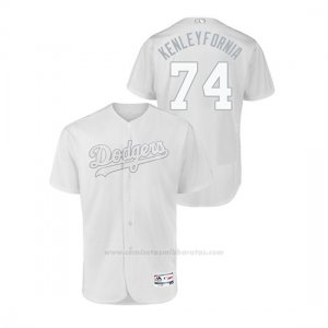 Camiseta Beisbol Hombre Los Angeles Dodgers Kenley Jansen 2019 Players Weekend Autentico Blanco