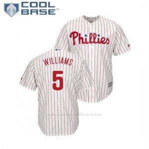 Camiseta Beisbol Hombre Philadelphia Phillies Nick Williams Cool Base 1ª Blanco