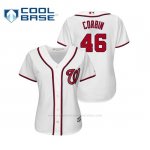 Camiseta Beisbol Mujer Washington Nationals Patrick Corbin Cool Base Majestic Home Blanco