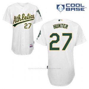 Camiseta Beisbol Hombre Oakland Athletics Catfish Hunter 27 Blanco 1ª Cool Base