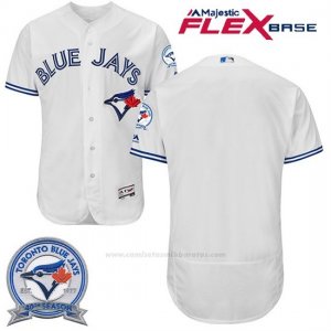 Camiseta Beisbol Hombre Toronto Blue Jays Blanco Flex Base 40 Aniversario