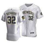 Camiseta Beisbol Hombre Milwaukee Brewers Trevor Richards Autentico Primera Blanco